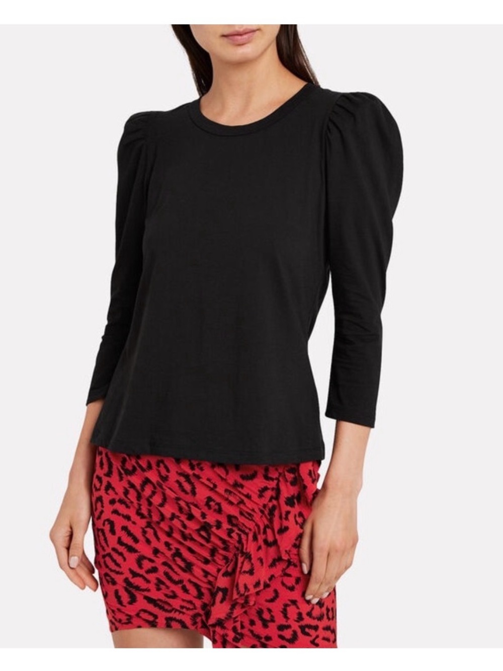 A.L.C. Karlie Puff-Sleeve Crewneck Top - Women. Sz M. NWT. Ballet pink